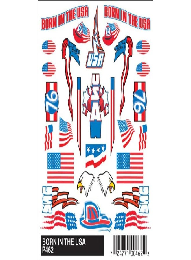 Pinecar Stick-On Decals, Born in The USA, PIN462